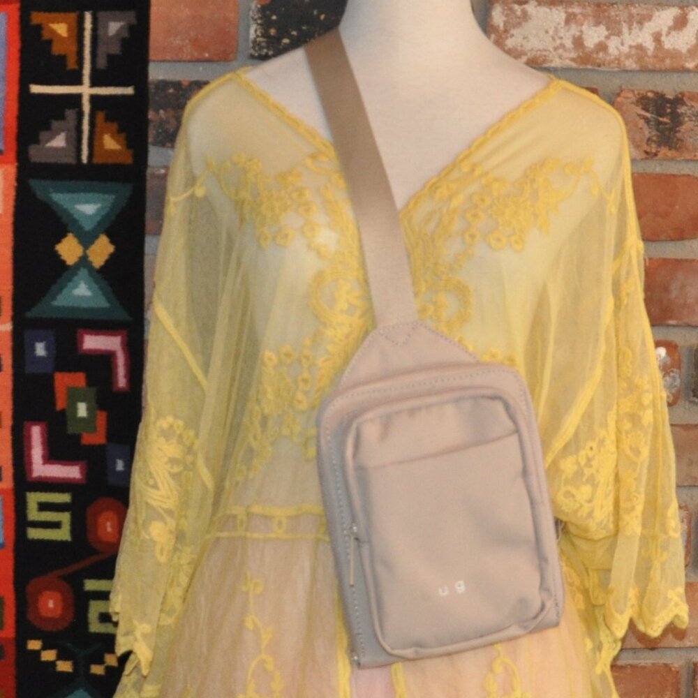 Bugatti Downtown Sling Bag Crossbody Beige RFID protection